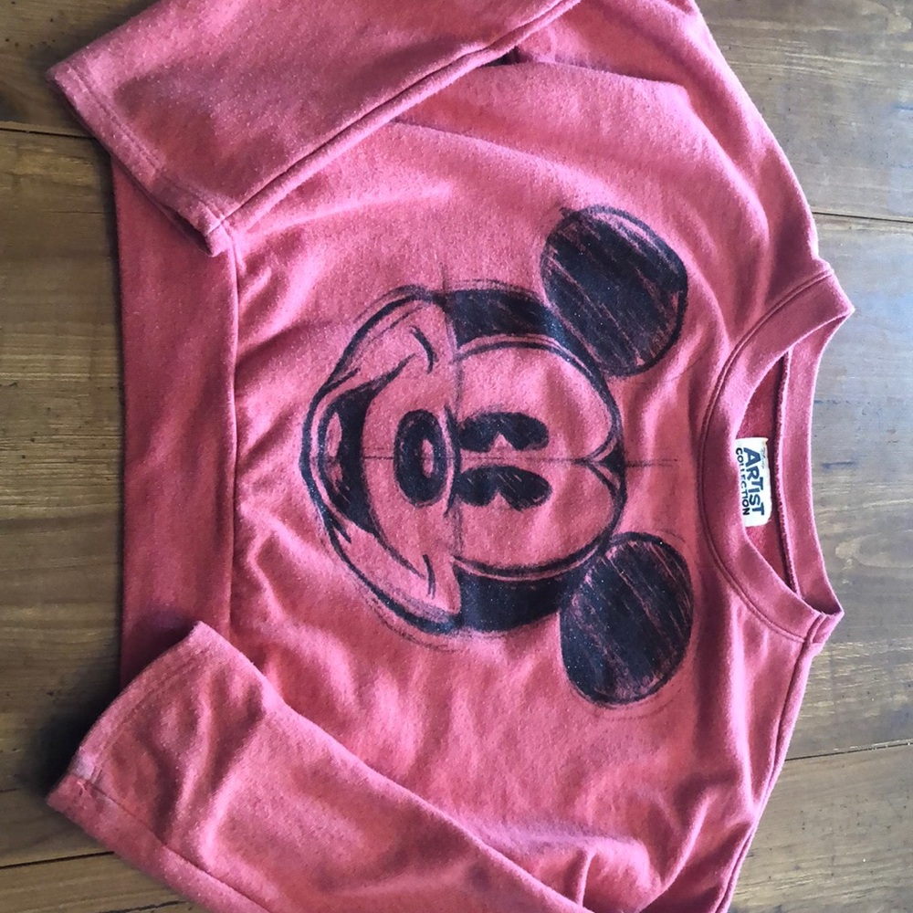 Kids cropped ❤️ Mickey Mouse sweatshirt